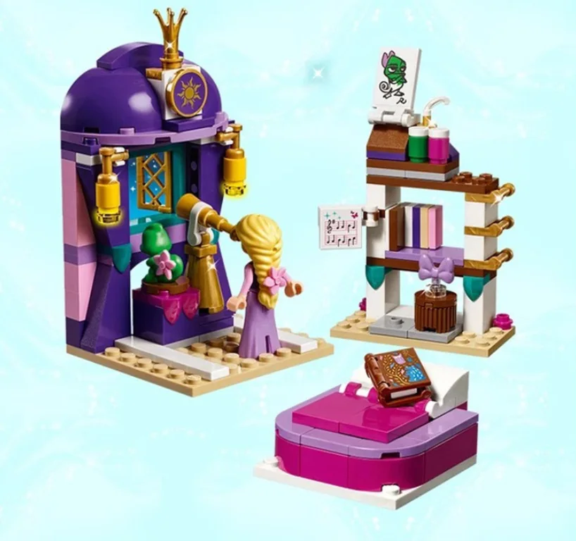

Lepinblocks Princess Girl 25017 Rapunzel Castle Bedroom Building Blocks Toys For Girl gift Princess 41156