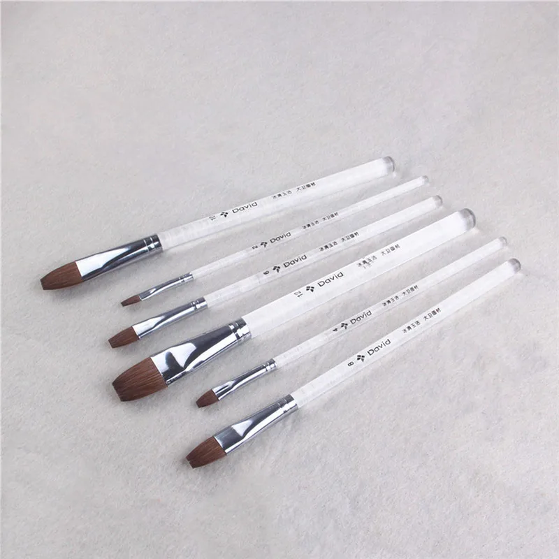 

6pcs/Set organic rod weasel hair row pen acrylic gouache Watercolor painting brush Materials Drawing Art Supplies