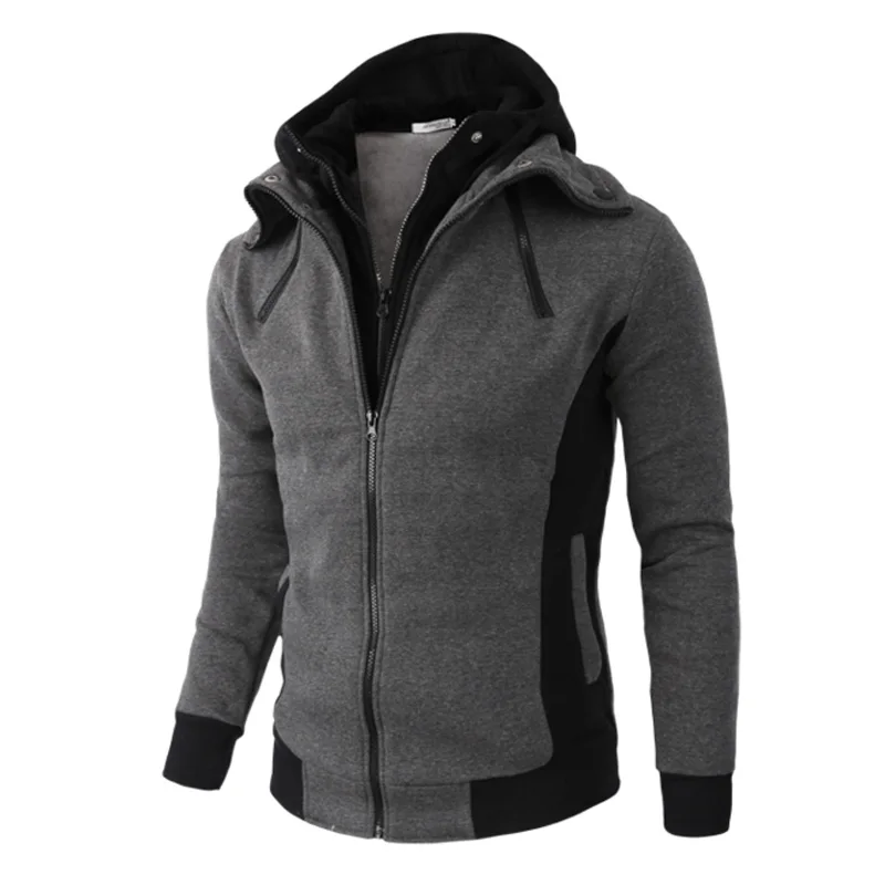 Новинка 2017 толстовки свитшоты мужские хлопковые Лоскутные двухслойные на молнии