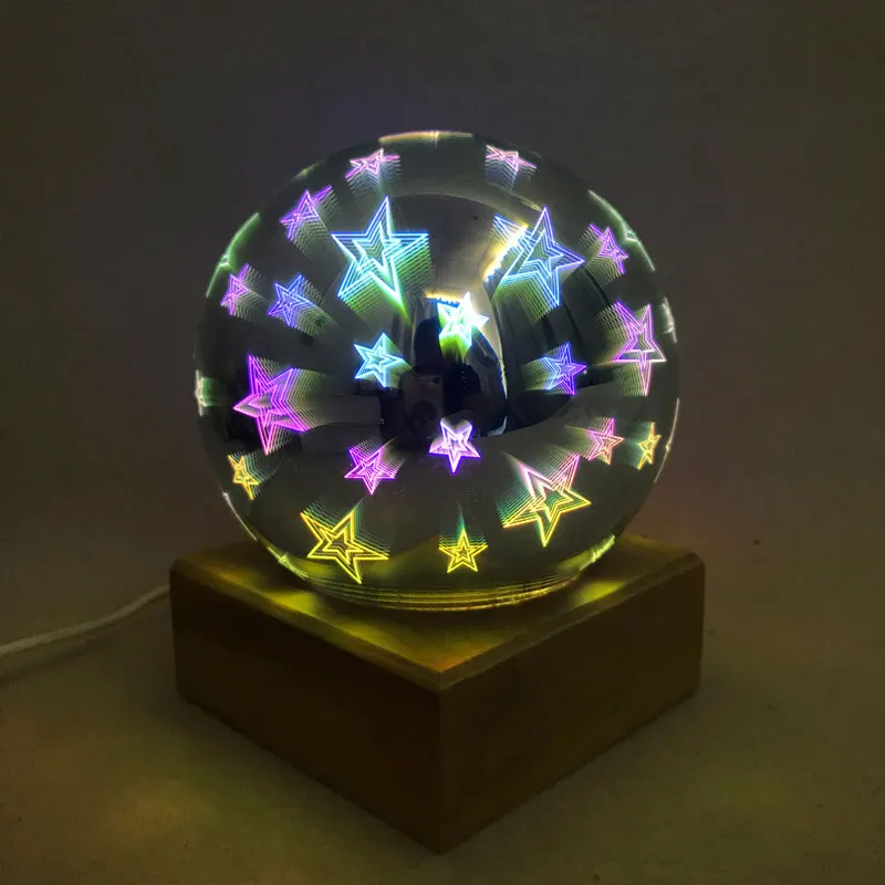 AIMIHUO 3D стеклянная крышка настольная лампа небесная Лунная волшебный