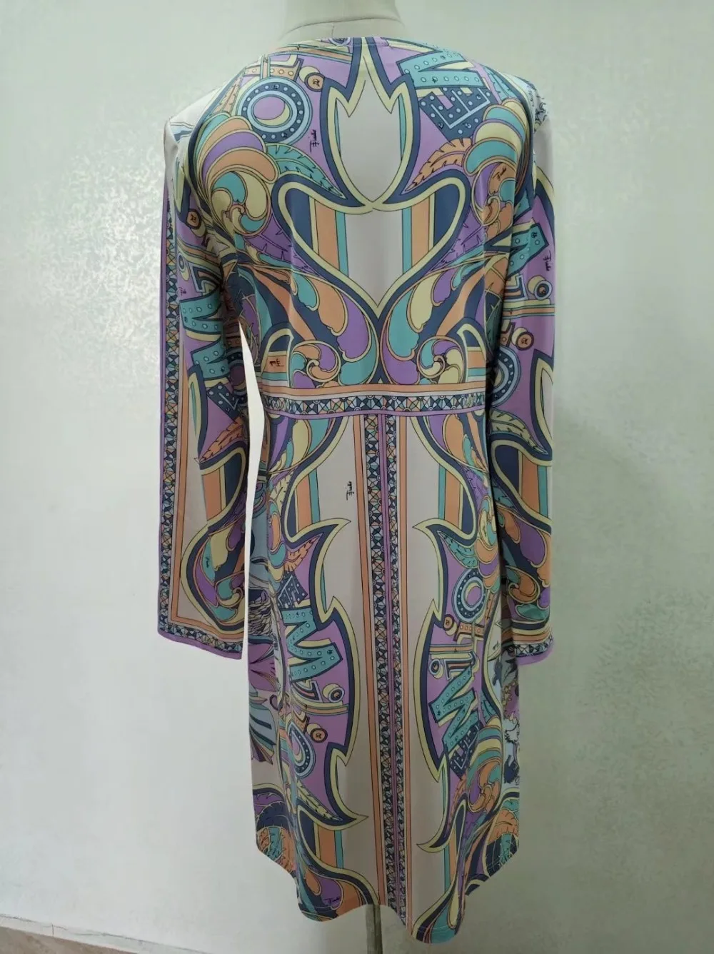 Новейшая мода 2018 epucci дизайнерское платье женское с длинным рукавом элегантное