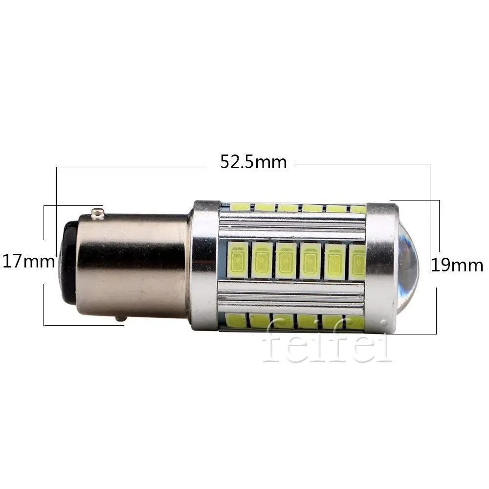 2 шт. 1157 33 SMD 5630 автомобиля тормозной DRL дальнего авто задний обратного лампы