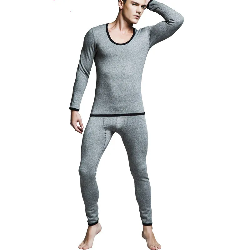 

Men's Thicken Cashmere Long Johns Sets Leggings Warm Tight Thermal Underwear Men High Collar Thick pants for Winter Clothing