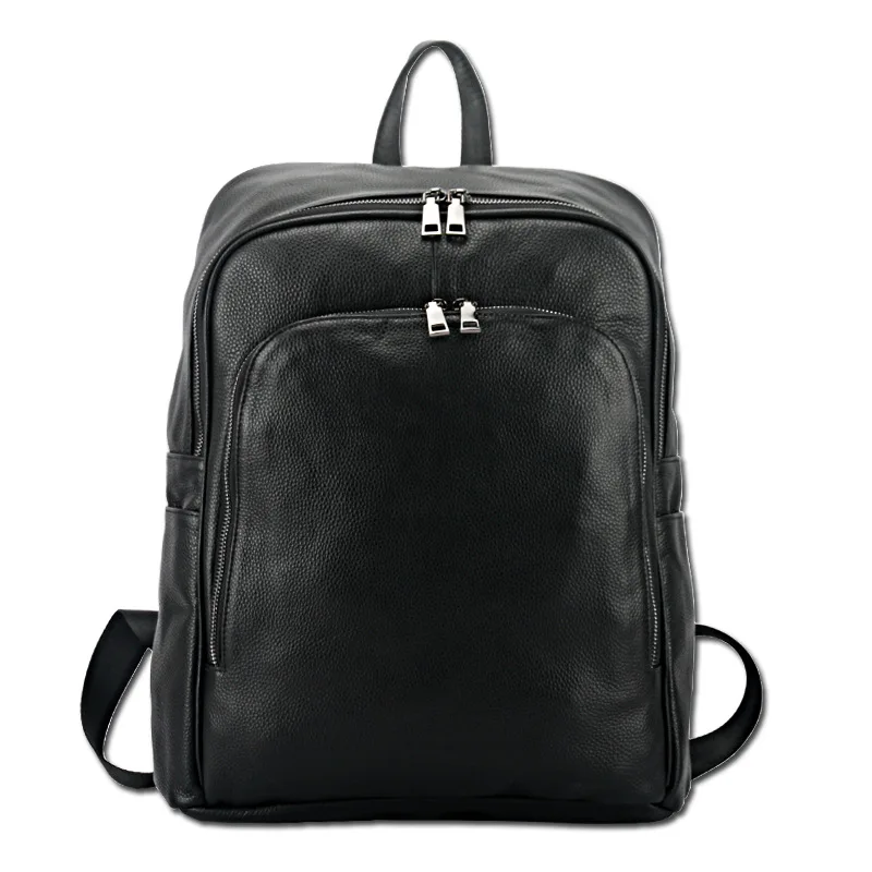 

New Brand 100% Genuine Leather Men Backpacks Fashion Real Natural Leather Student Backpack Boy Luxury Travel Computer Laptop Bag
