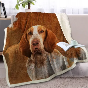 BlessLiving Beagle Sherpa Blanket for Bed Brown Dog Print Throw Blanket for Adult 3D Animal Soft Plush Bedspreads 150x200cm 2