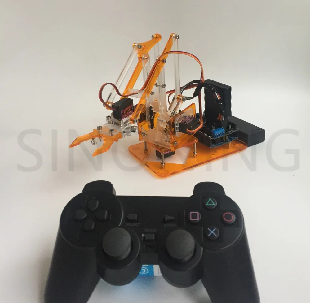 Arduino мотор Servo Shield драйвер платы PS2 ручка беспроводной пульт дистанционного управления mearm