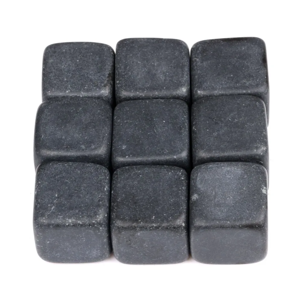 Охлаждающие камни для холодного виски 9 шт./компл. черный мраморный камень вина