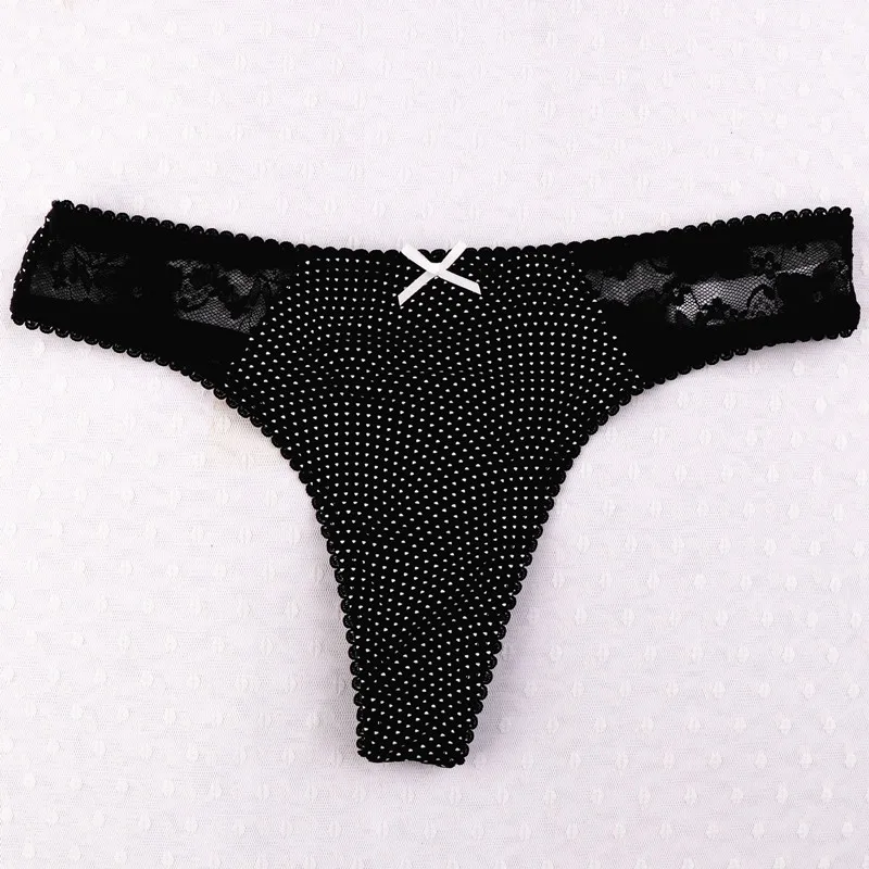 

1PCS Women Low Rise G-String Sexy Lace Dot Underwear Ladies Panties Lingerie Bikini Girls Underwear Pants Thongs Intimatewear
