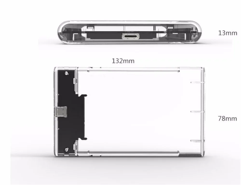Корпус для жесткого диска 10 шт. 2 5 дюйма USB3.1 корпус внешний HHD накопитель типа с SSD