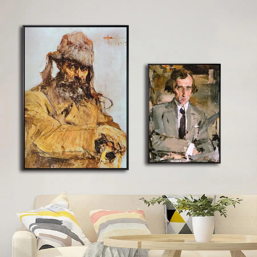 

Домашний декор, печать, художественные настенные картины, плакат, печать на холсте, картины с российским Николаем Ивановичем, портрет мужчи...