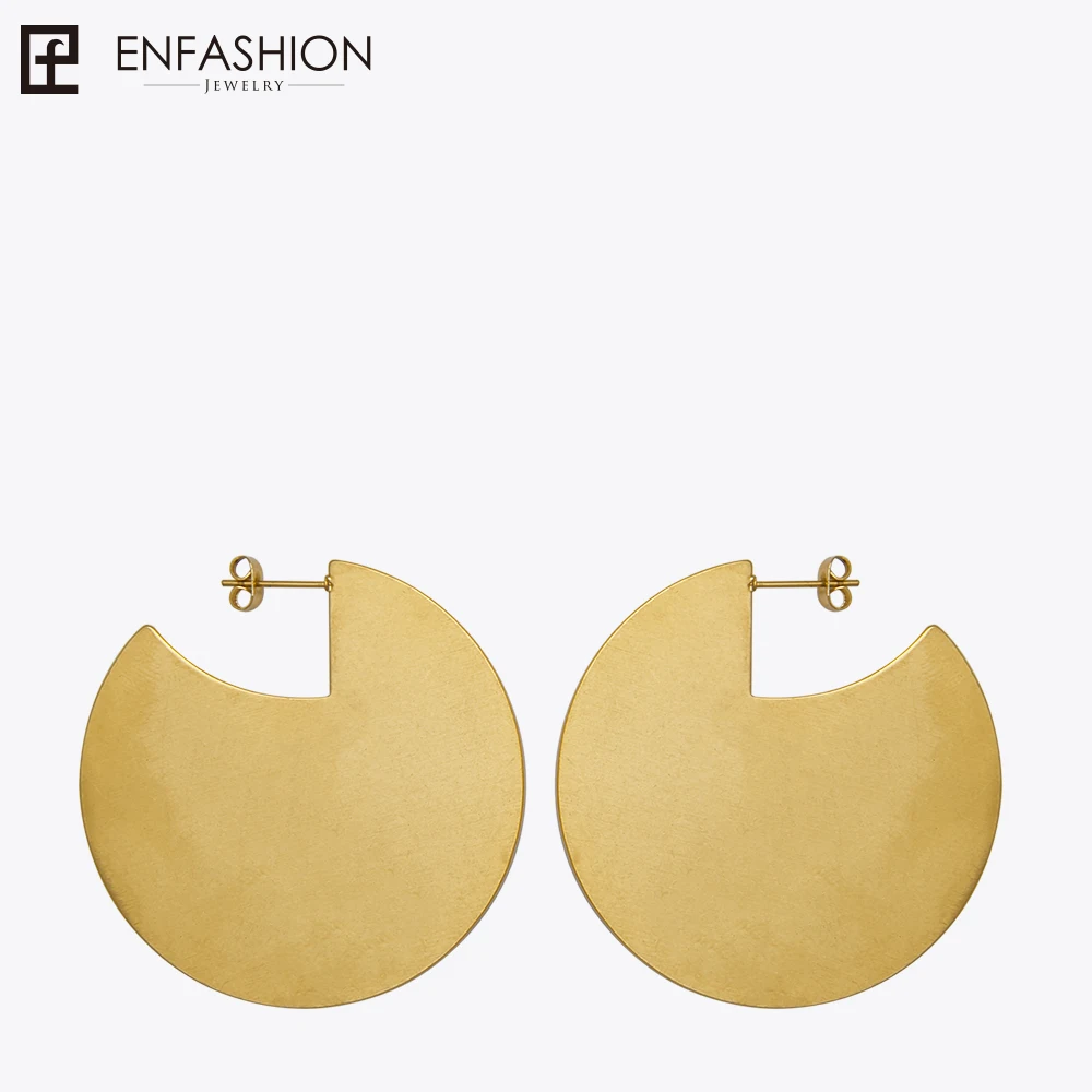 Enfashion винтажные большие круглые висячие серьги матовые серьги золотистого цвета Висячие серьги для женщин длинные серьги ювелирные изделия brinco