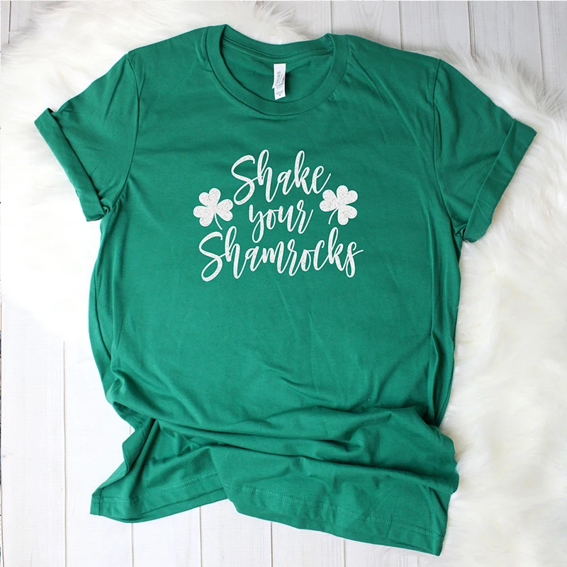 Женская футболка с графическим рисунком Винтажная в Ирландском стиле на удачу