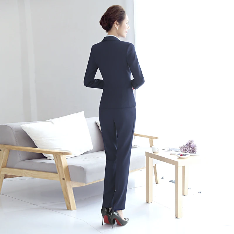 High Quality Women Blazer Long Sleeve Polyester Coats Feminine Office Clothes Elegant Temperament Solid Formal For | Женская одежда