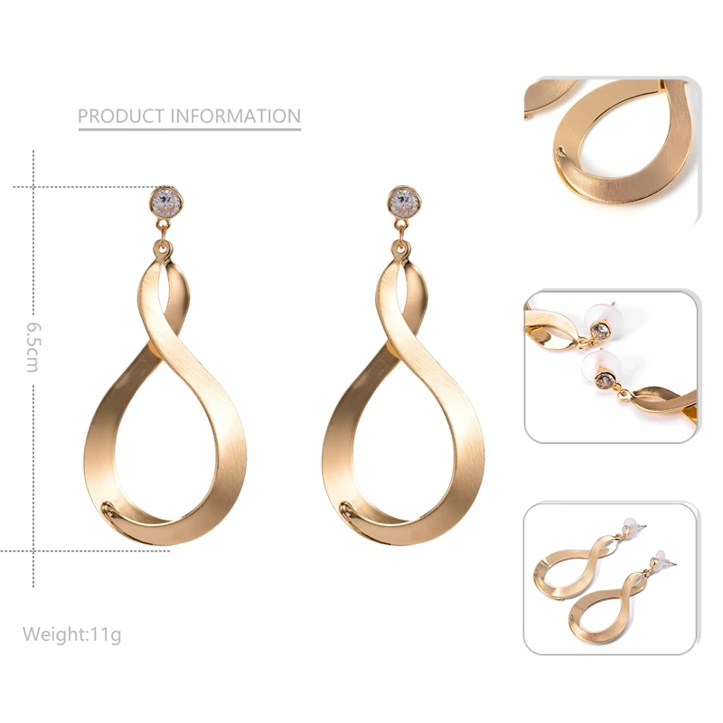 Manerson Fashion Korean Silver Smooth Zinc Alloy Drop Earrings Statement Hot Sale Drangle for Women Wholesale | Украшения и