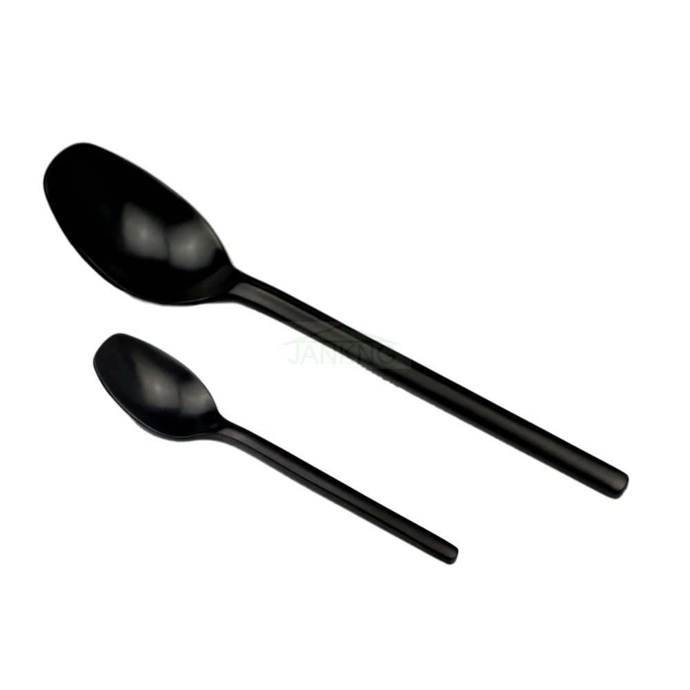 Набор столовых приборов JANKNG из нержавеющей стали 4 шт./лот|black cutlery set|stainless steel dinner