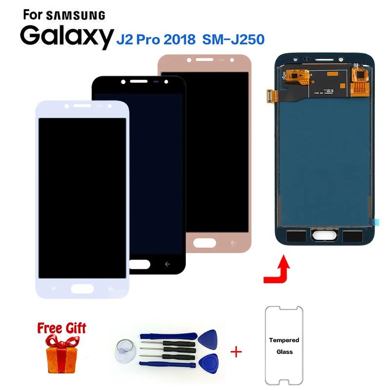 ЖК дисплей TFT для Samsung Galaxy J2 pro 2018 J250 J250F J250H с сенсорным экраном и дигитайзером в