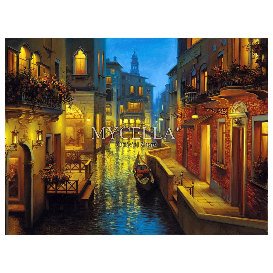 

City Scenery 5D Diy Diamond Painting Waters of Venice Art Diamond Embroidery Full Kit Needlework Rhinestone Mosaic Home Decor