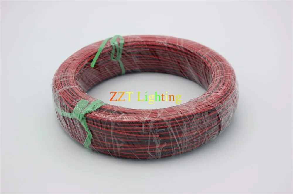 Медный 22AWG 2-контактный красный и черный кабель изолированный ПВХ провод 22 awg