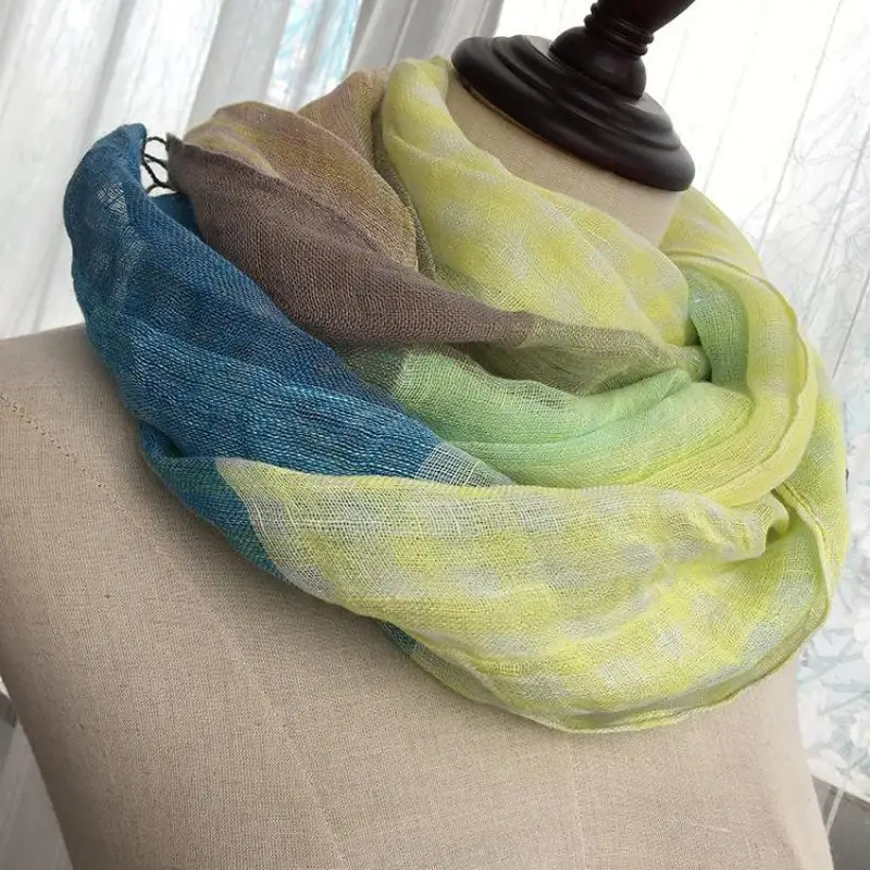 

Unisex Style spring summer autumn winter Scarf Cotton And Linen Solid Color long women's scarves shawl fashion men scarf