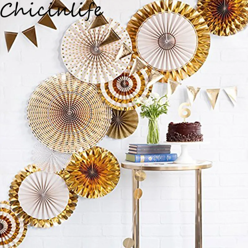 Chicinlife 6 шт. поделки DIY веера из папиросной бумаги маленькие цветы помпон шары