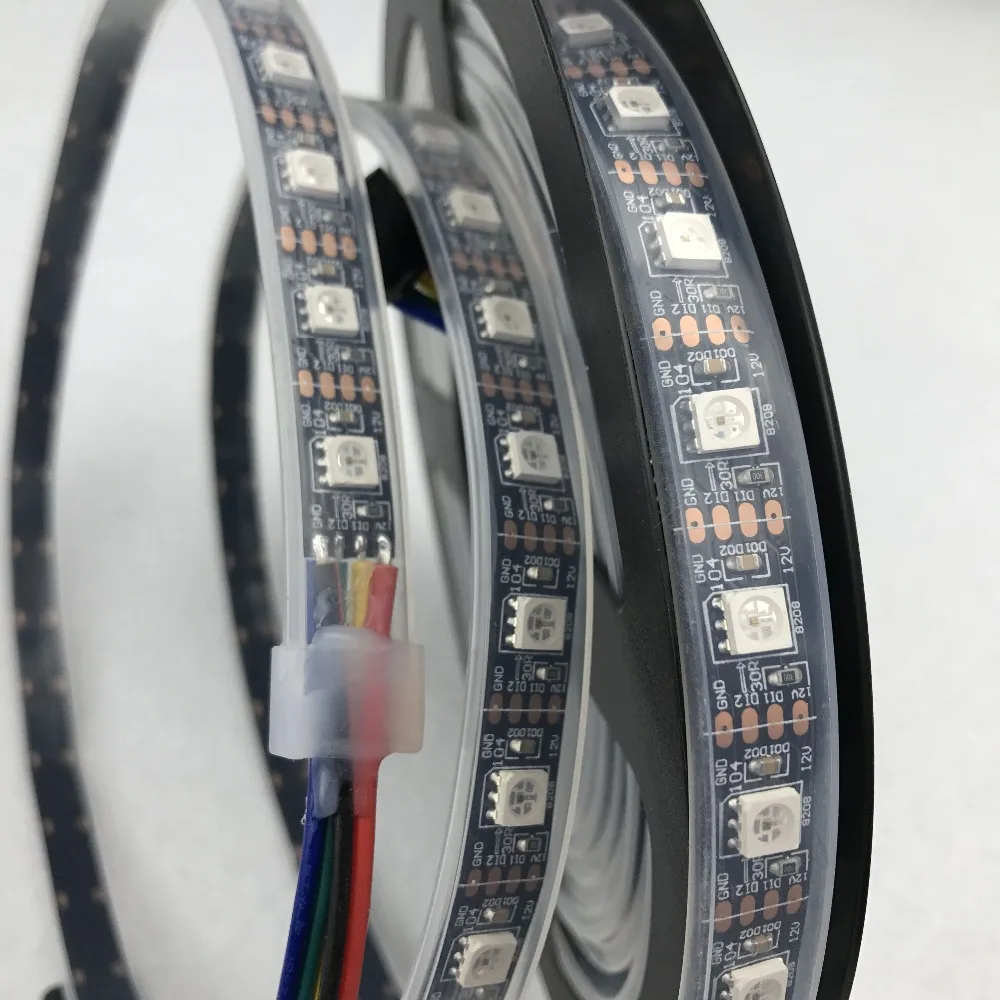 GS8208 (аналогично WS2811 WS2813) DC12V Адресуемая полноцветная RGB 5050 Светодиодная лента 60