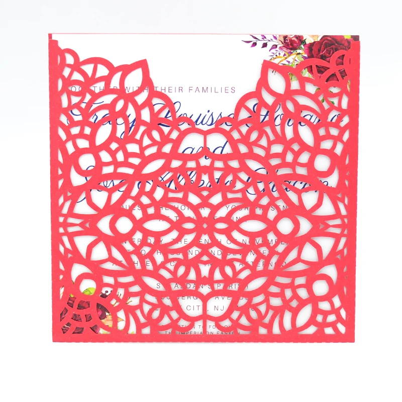 2018 новые продукты высокое качество лазерная резка свадебные приглашения на