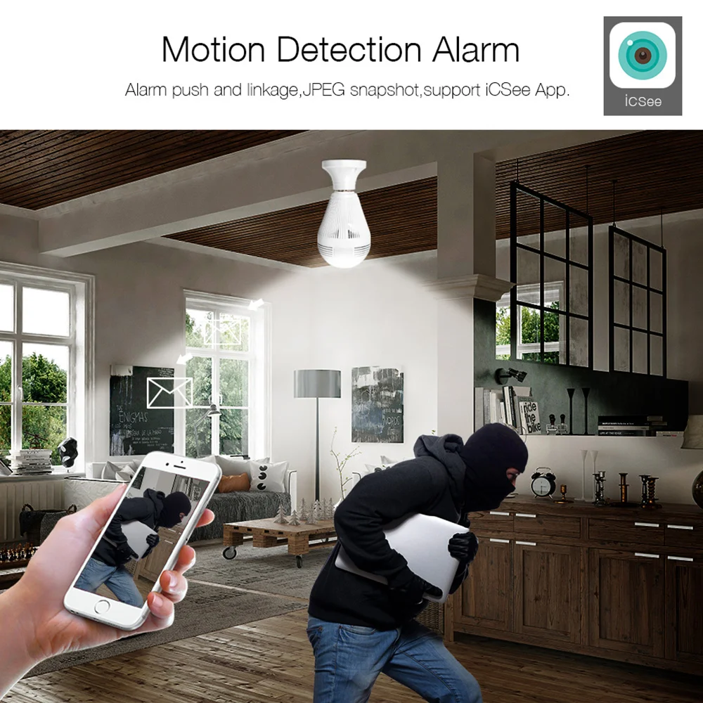 Светильник видеонаблюдения 960P Wi Fi ночное видение SD|security ip|cctv camera wirelesscam night vision |