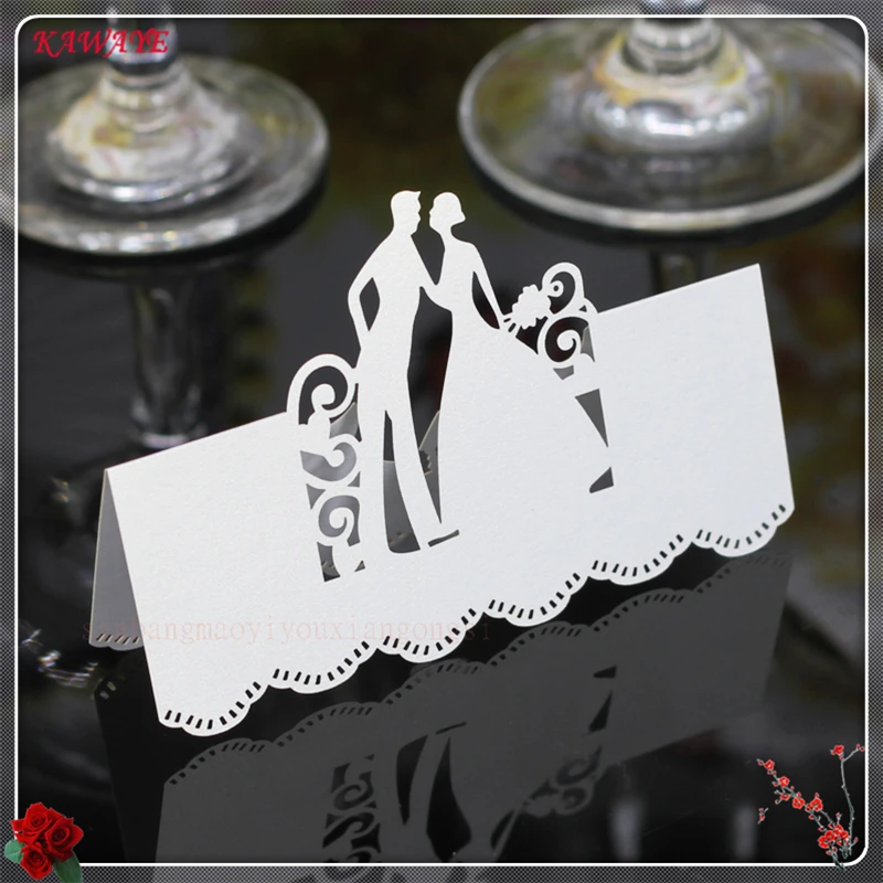 50 шт./упак. Лазерная резка Таблица CardWedding вечерние название таблицы Место Карты