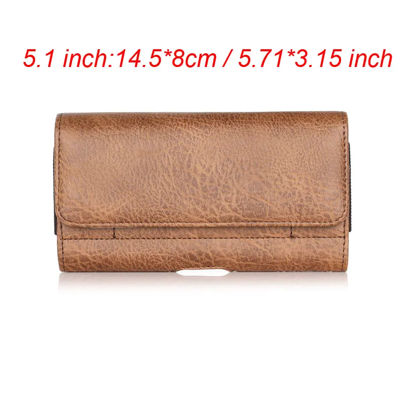 5.1 inch Brown YIANG бренд из искусственной кожи сумки на пояс поясная сумка телефонные чехлы Сумки с держатель для карт дорожная поясная сумка мужская маленькая поясная сумка - Цвет: 5.1 inch Brown