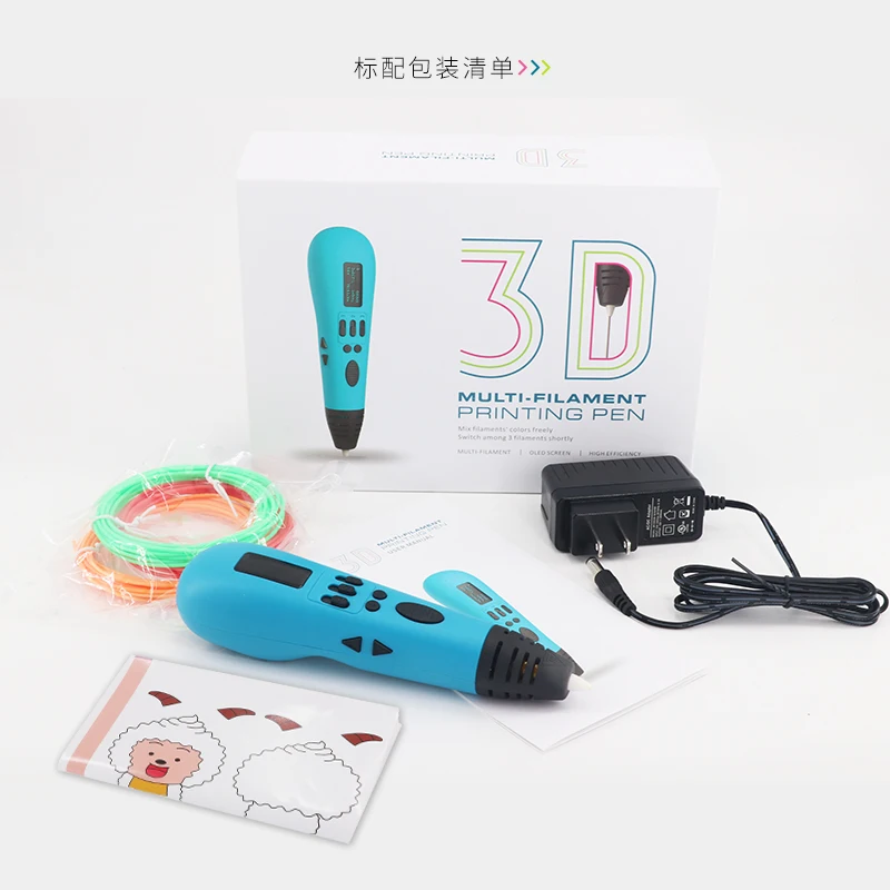 DEWANG OLED 3D Ручка наполнитель из АБС пластика Многоцветный принтер ручка