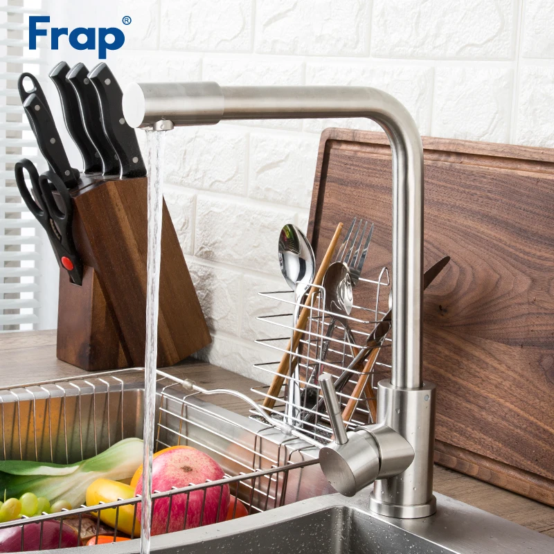 

FRAP Kitchen Faucets stainless steel kitchen sink faucet saving water taps hot and cold water kitchen mixer faucet tapware
