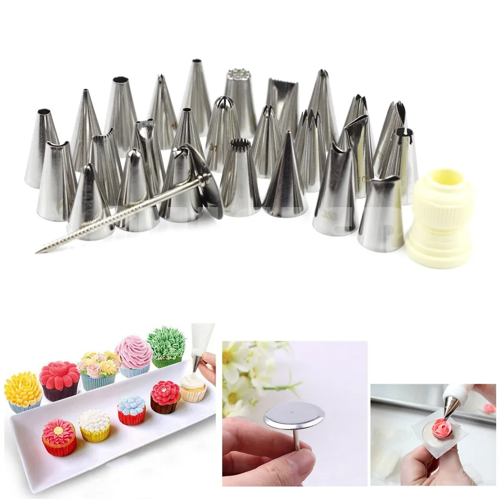 Набор насадок для выпечки кондитерских изделий 28 шт | Дом и сад