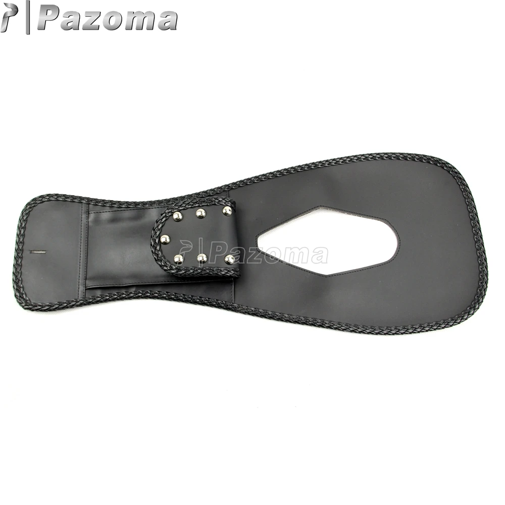 Нагрудник для бензобака с кожаными шипами мотоцикла чехлом черный защитный