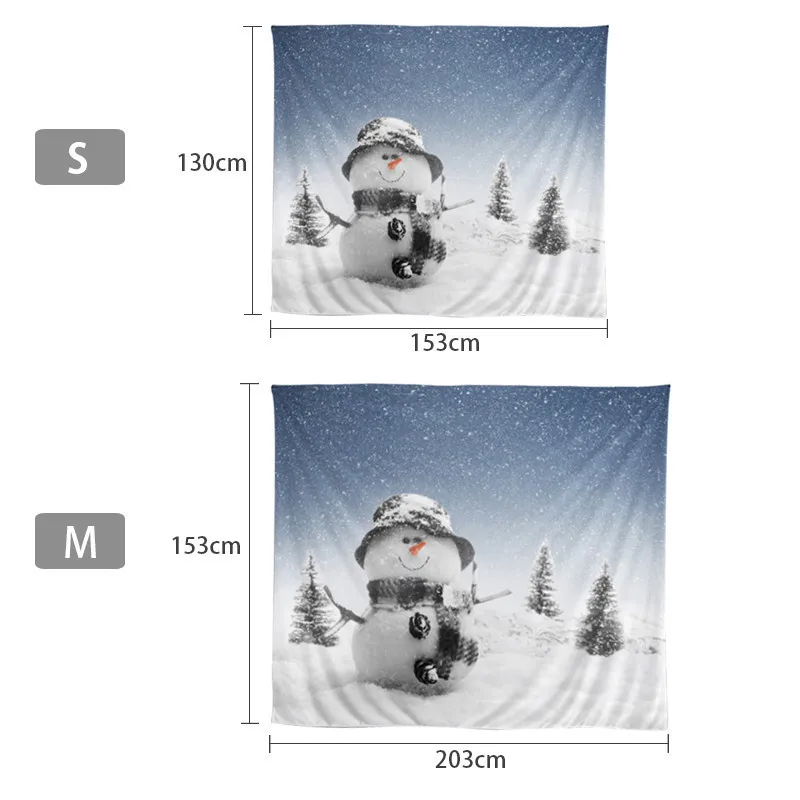 Рождественский настенный гобелен для снеговика новогодний из ткани украшение