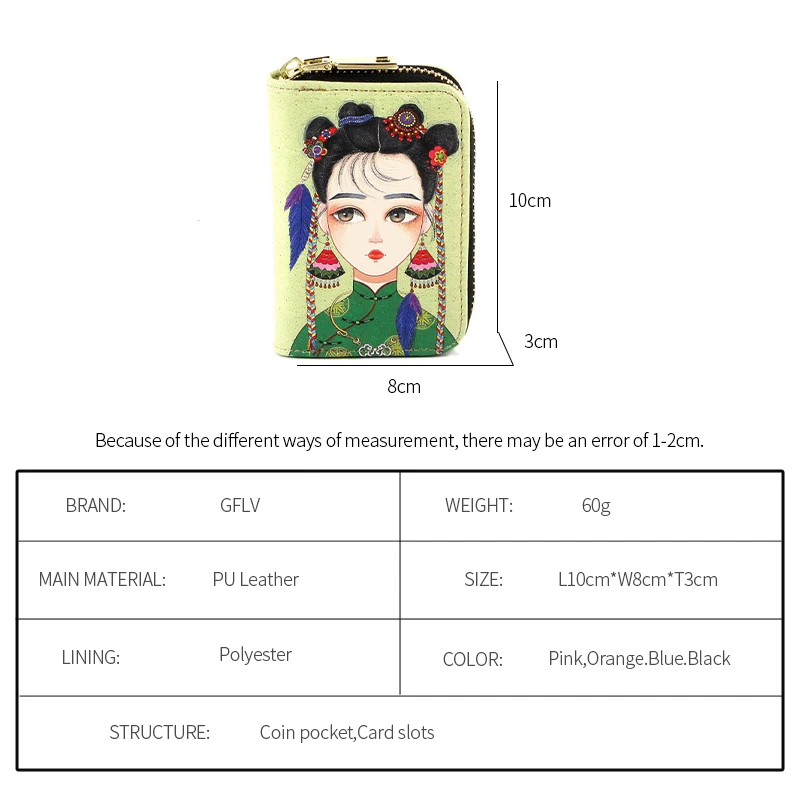 GFLV Brand 2019 New Korean Card Holder Wallet Women Square Zipper Purse Cute Cartoon Short Coin | Багаж и сумки
