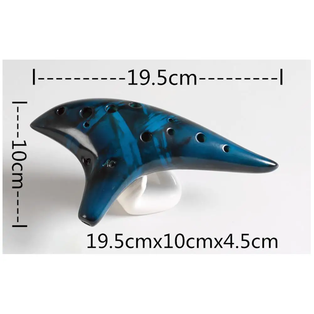 Ocarina Alto C керамический с 12 отверстиями традиционный Копченый музыкальный