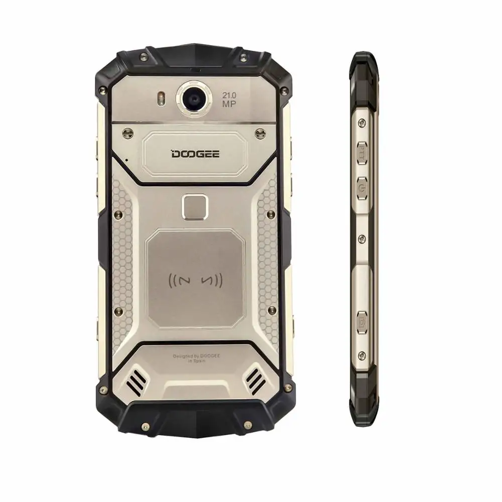 Gold DOOGEE S60 IP68 Водонепроницаемый 4G смартфон Helio P25 Octa Core 6 Гб 64 Гб 5," Android 7,0 5580 мА/ч, 21.0MP Беспроводной Быстрая зарядка для мобильного телефона - Цвет: Gold