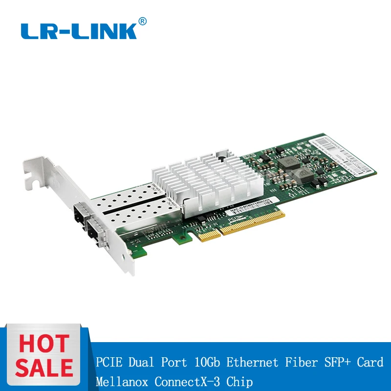 LR-LINK 9812AF-2SFP+ Двухпортовая 10 гигабитная сетевая карта ethernet PCI Express волоконно-оптический серверный адаптер nic Broadcom BCM57810S
