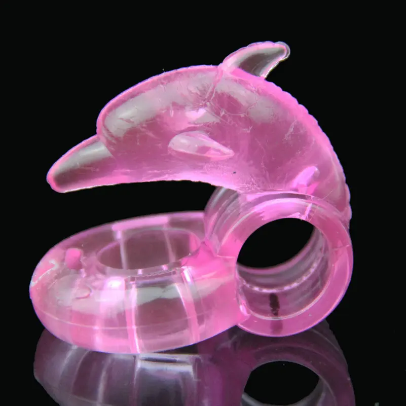 Мужской пенис кольца Дельфин Массажная палка вибратор мастурбация увеличение