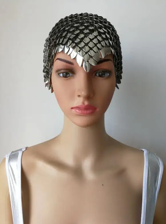 Head Silver Color Модный стиль B756 Серебряная цепочка для волос в форме чешуйки русалки, цепочка для волос, ювелирные изделия, 2 вида цветов - Окраска металла: Head Silver Color