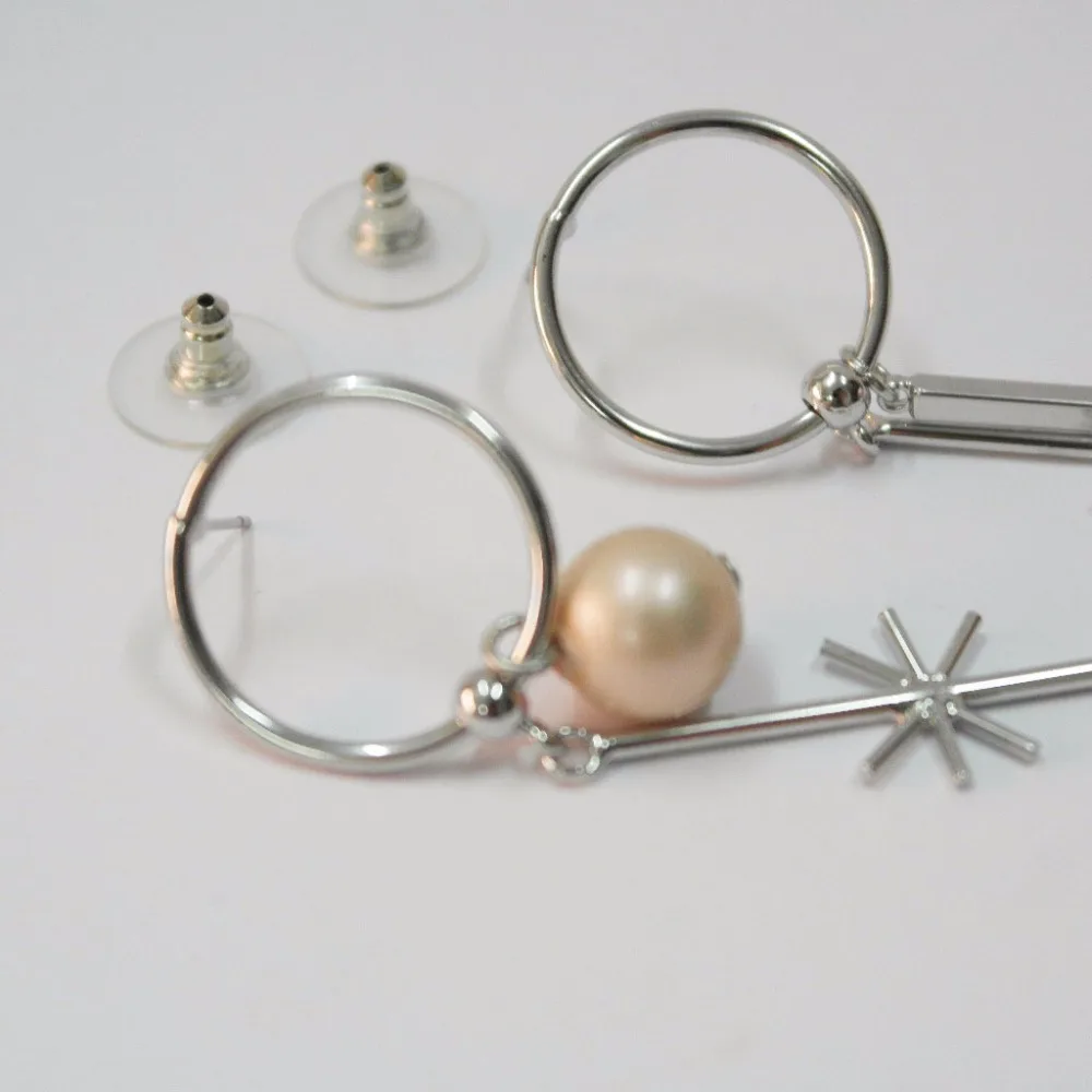 L темпераментные длинные серьги с искусственным жемчугом висячие Позолоченные