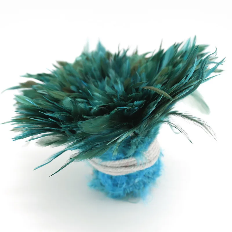 Turquoise 100 шт./лот натуральный петух перо 10-15 см курицы фазана перо для свадебного платья юбки украшения DIY вечерние ремесла - Цвет: Turquoise
