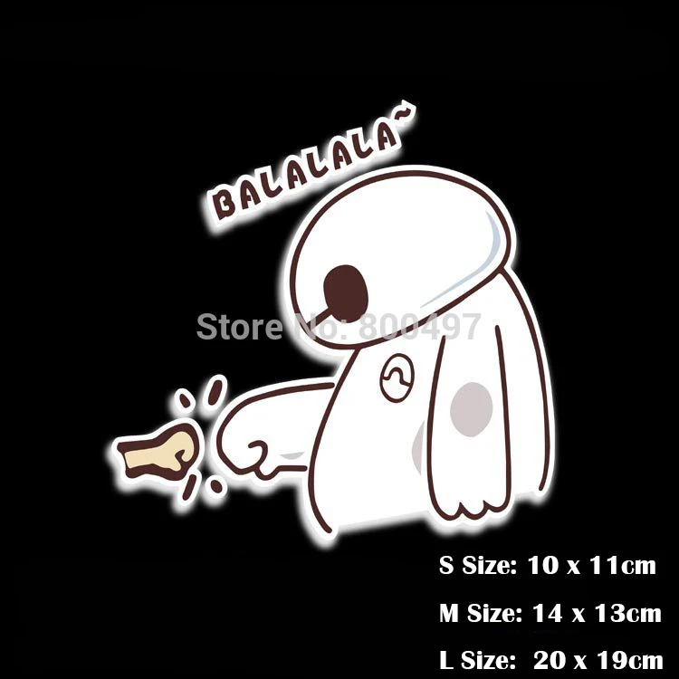 10 x новейшие наклейки для автомобиля Big Hero 6 Baymax Toyota ford chevrolet volkswagen Tesla Honda Hyundai Kia