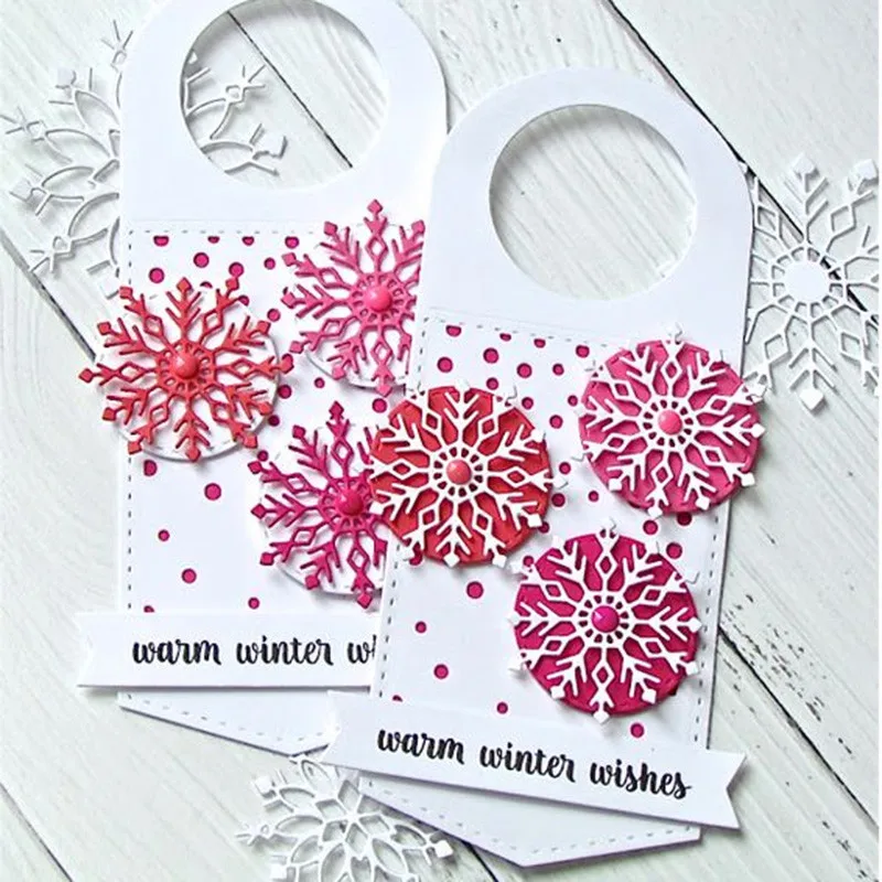 4 шт./компл. резки снежинки Рождественские штампы металлические трафареты для DIY