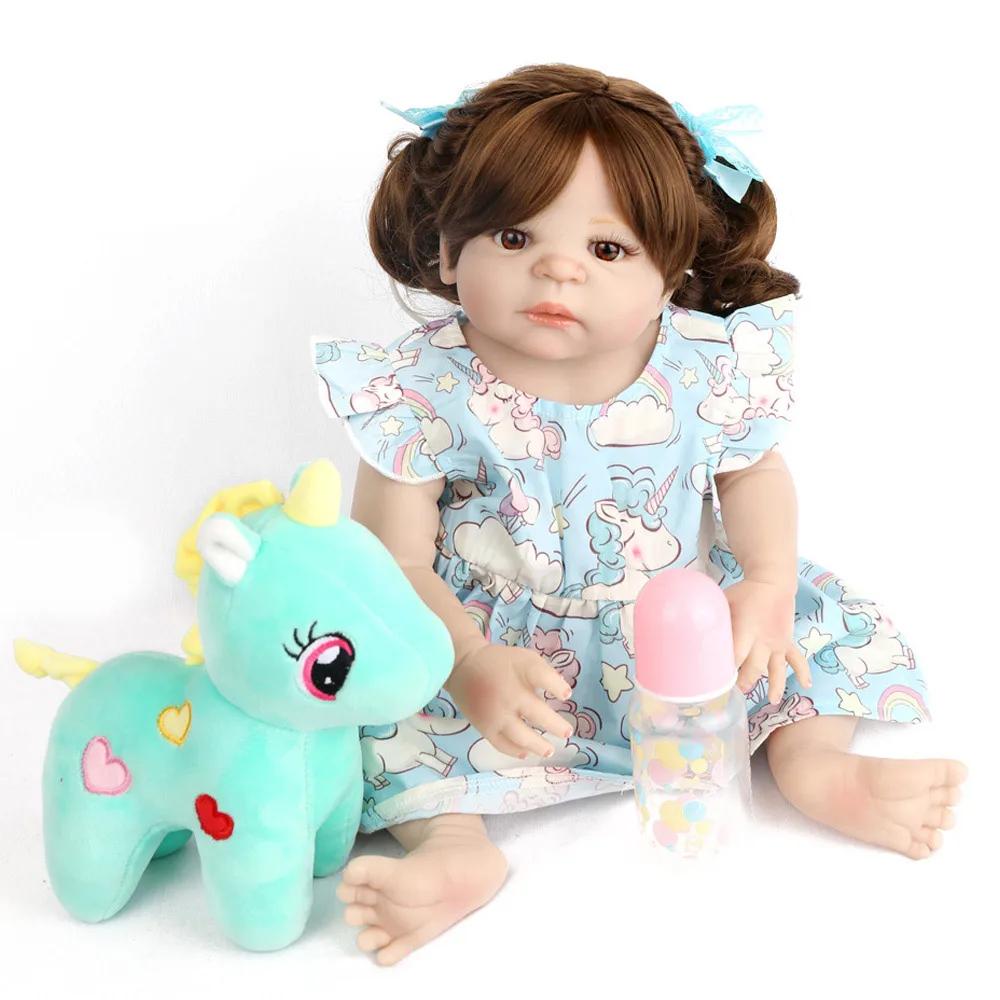 Кукла NPKDOLL 55 см полностью силиконовая кукла Reborn Реалистичная детская игрушка