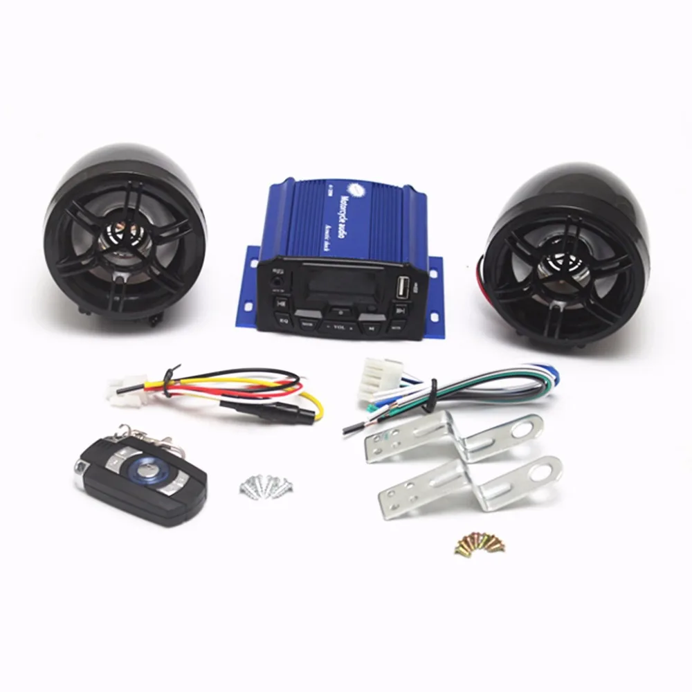 Противоугонные колонки для мотоцикла USB аудиосистема стерео MP3 ATV Chopper Bobber Cruiser Cafe