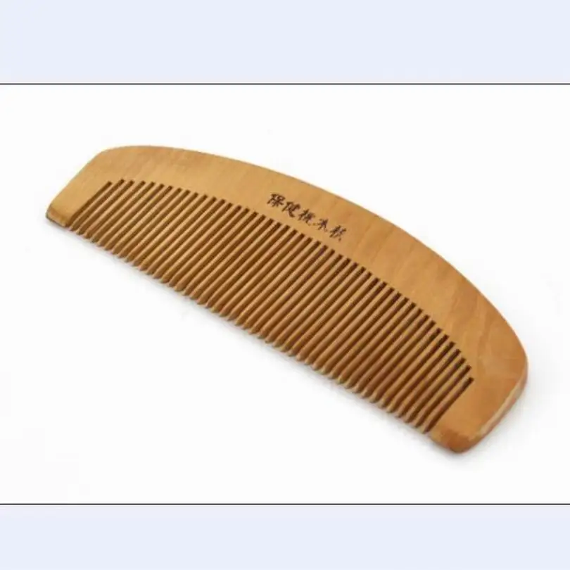 

Eco-friendly 13CM anti-static natural peach wooden comb as head scalp massager comb for promote blood circulation styling comb