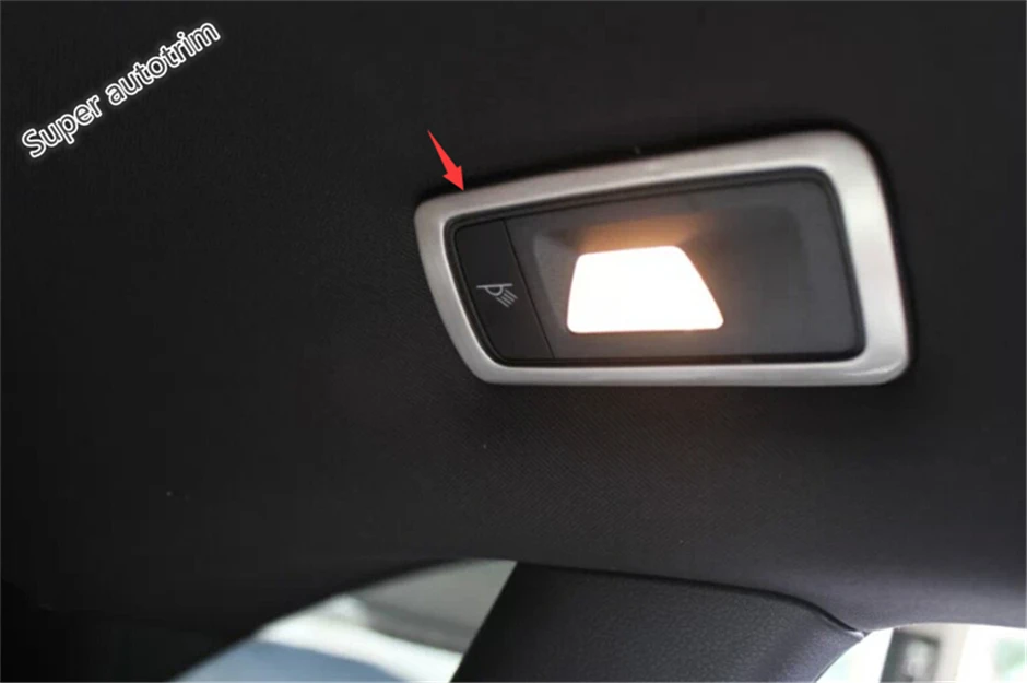 

Lapetus Accessories Interior Top Reading Lamp Lights Frame Cover Trim 3 Pcs Matte Style Fit For Porsche Macan 2014 - 2017 ABS