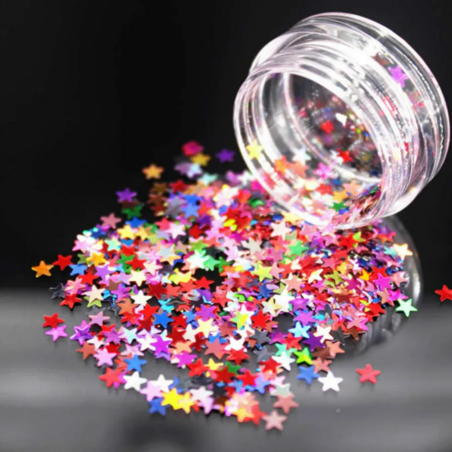 1 коробка продаж Радуга Цвет блестки Уход за ногтями восстанавливающее кутикулу