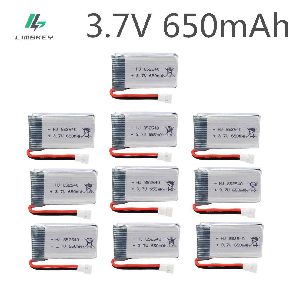 10 шт./лот 3 7 V 650mAh Lipo батарея для Syma X5C X5/syma x5c обновленная 802540|Детали и аксессуары| |